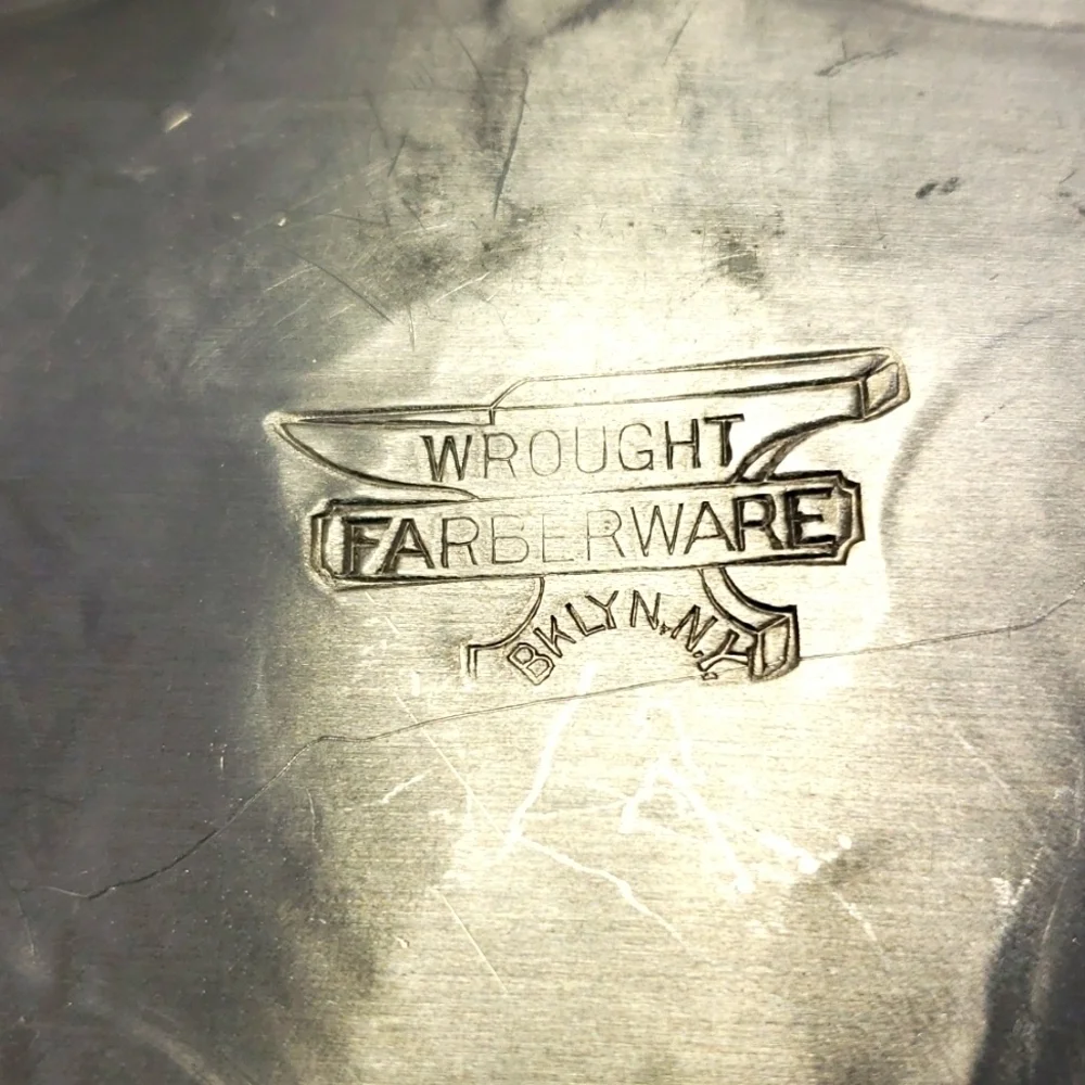 Vintage Wrought Farberware Tray Hammered Alminum Brooklyn NY